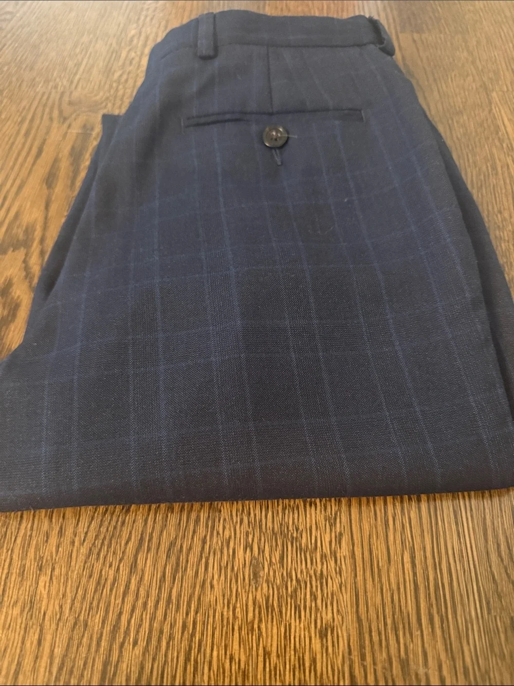 Ralph Lauren Navy Classic Patterned-Lining Dress Pants Size 16 NWOT